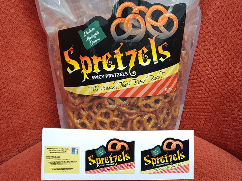 Example of Product Labels, Spretzles
